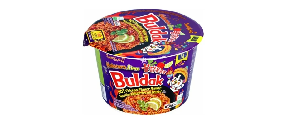 Samyang Лапша Buldak Habanero Lime Big Bowl